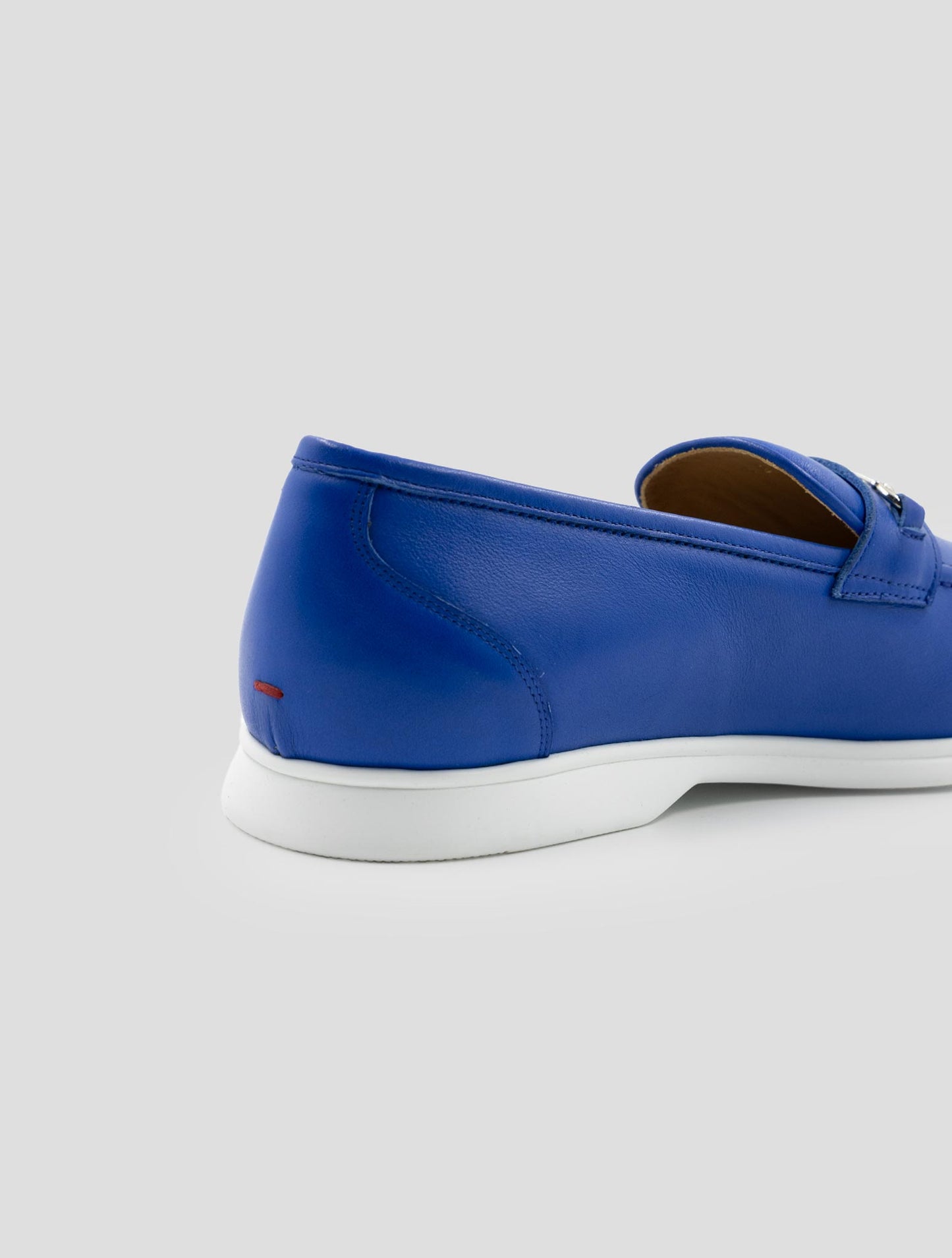 Kiton Blue Leather Loafers