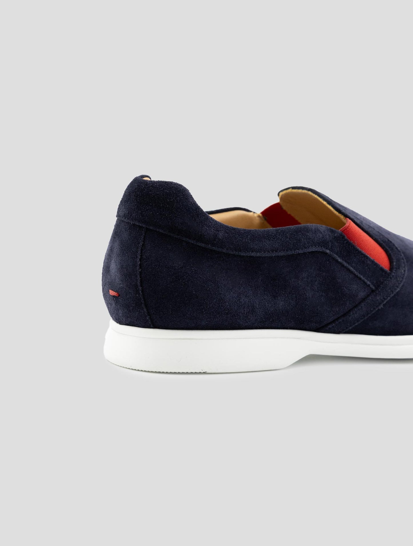 Kiton Dark Blue Leather Suede Sneakers