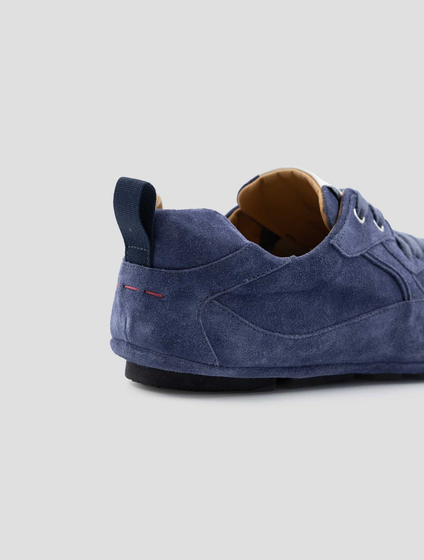Kiton Blue Leather Suede Sneakers