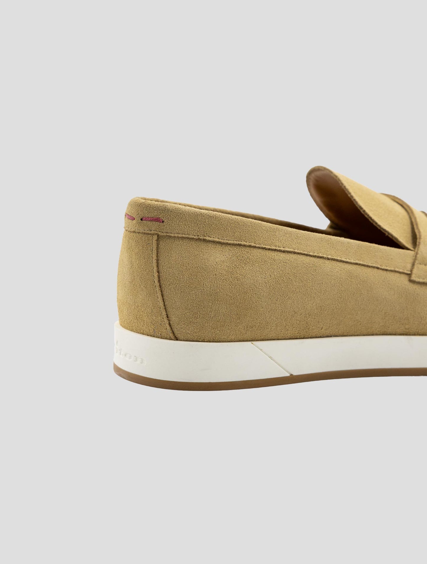 Kiton Beige Leather Suede Loafers