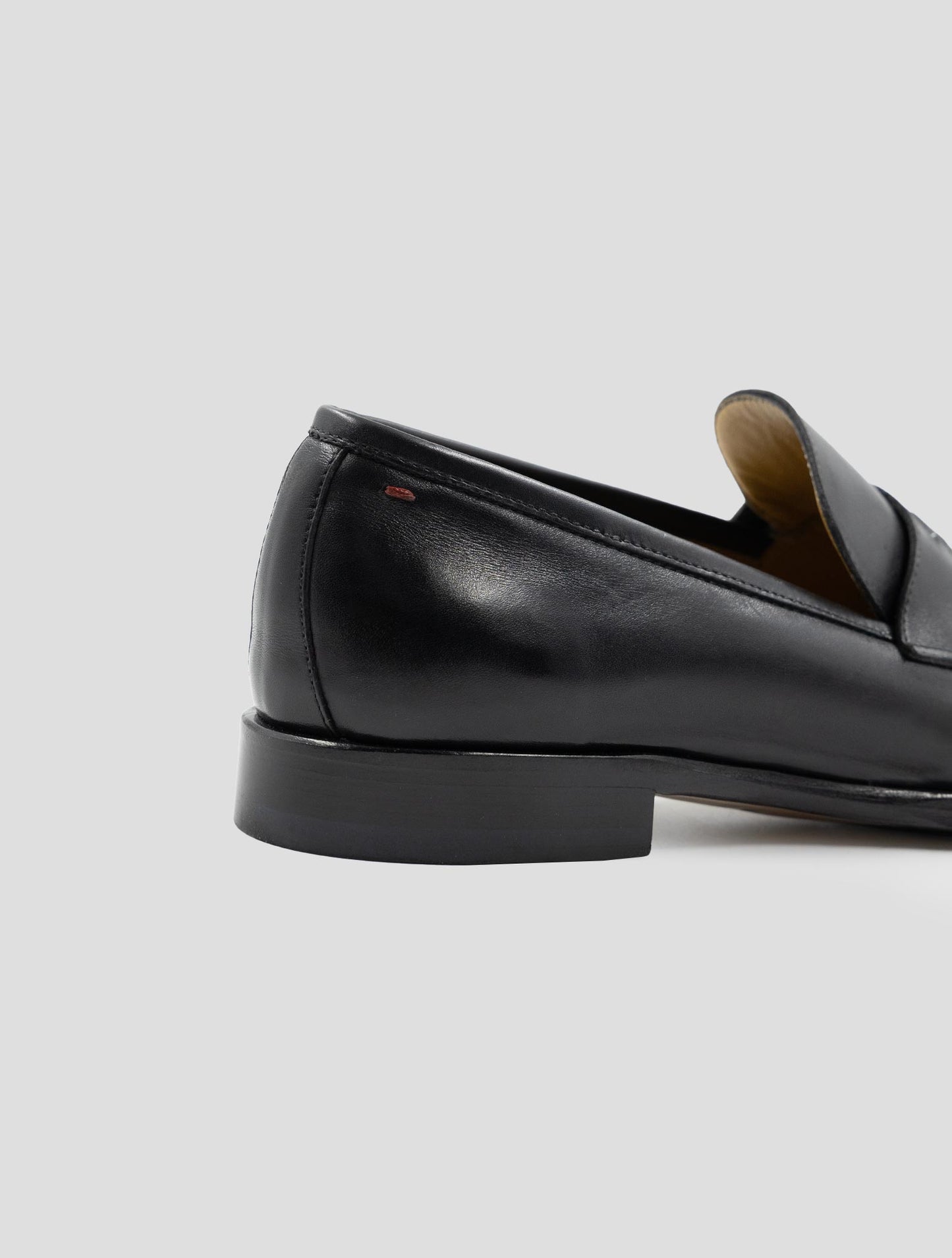 Kiton Black Leather Loafers