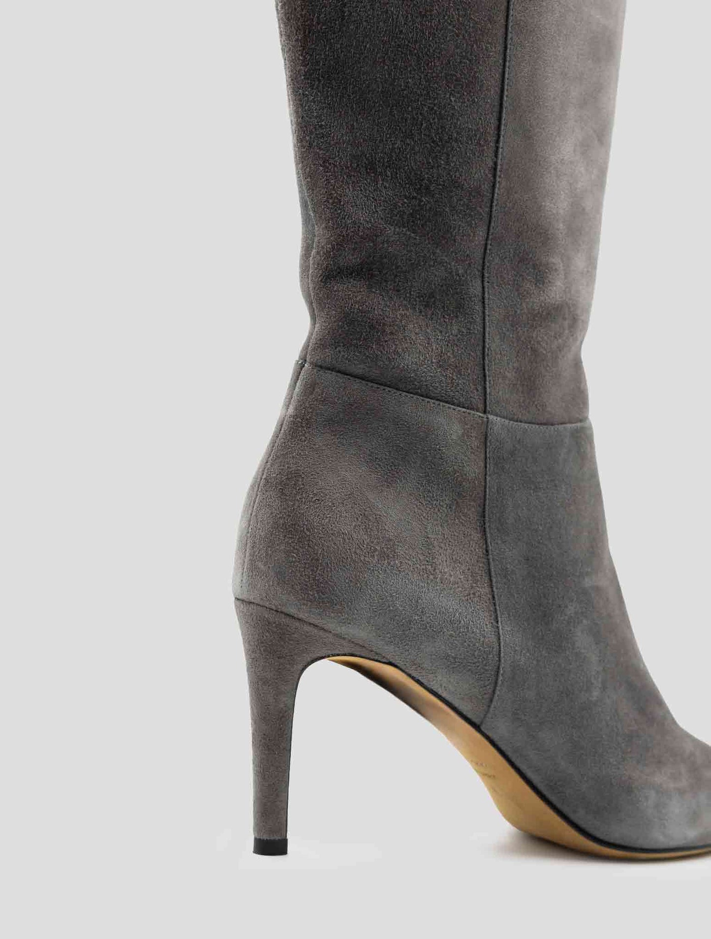 Kiton Gray Leather Suede Boots