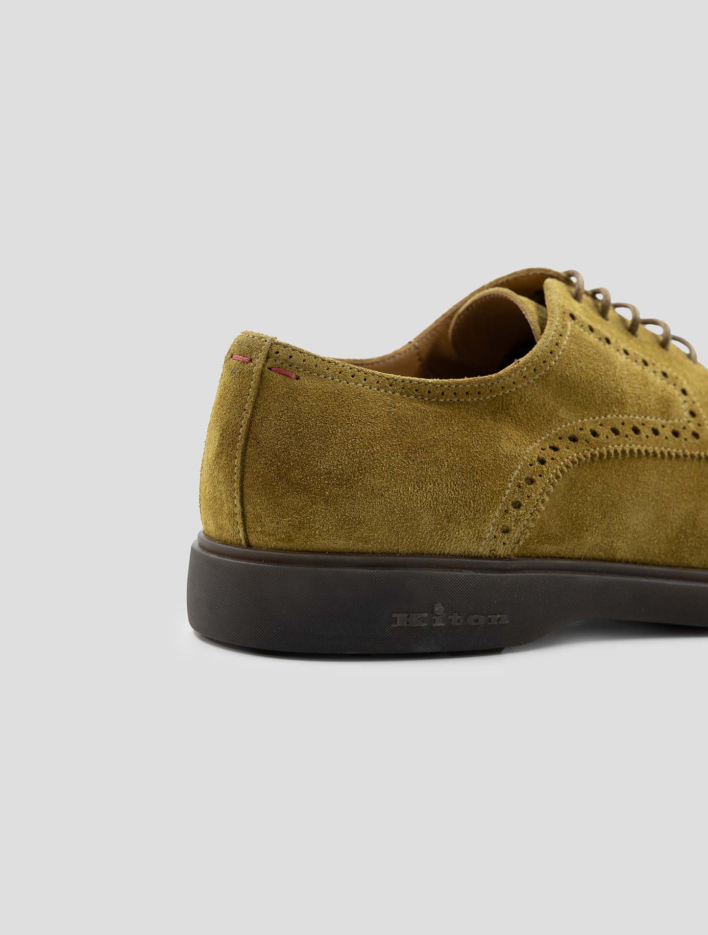 Kiton Brown Leather Suede Dress Shoes