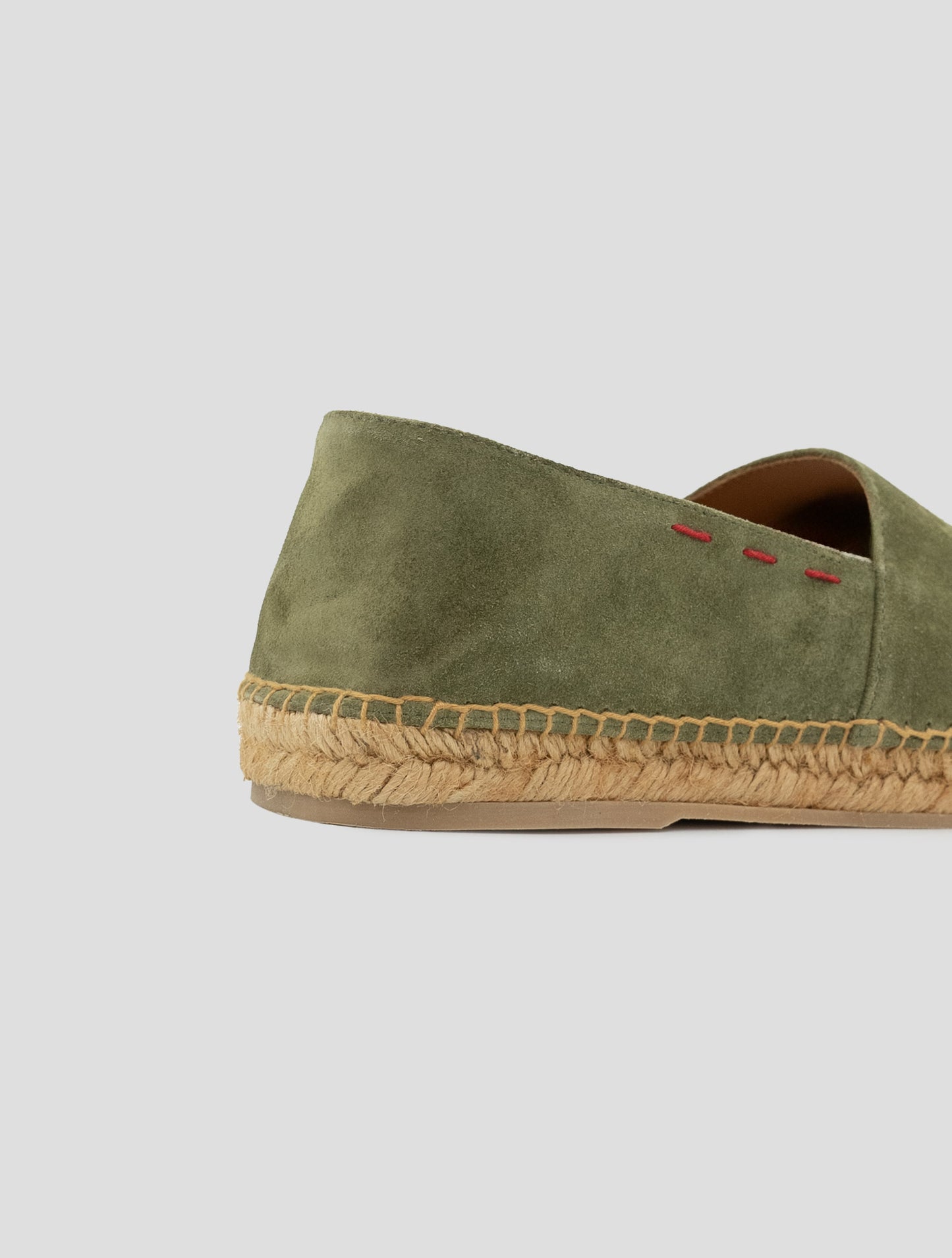 Kiton Green Leather Suede Espadrillas