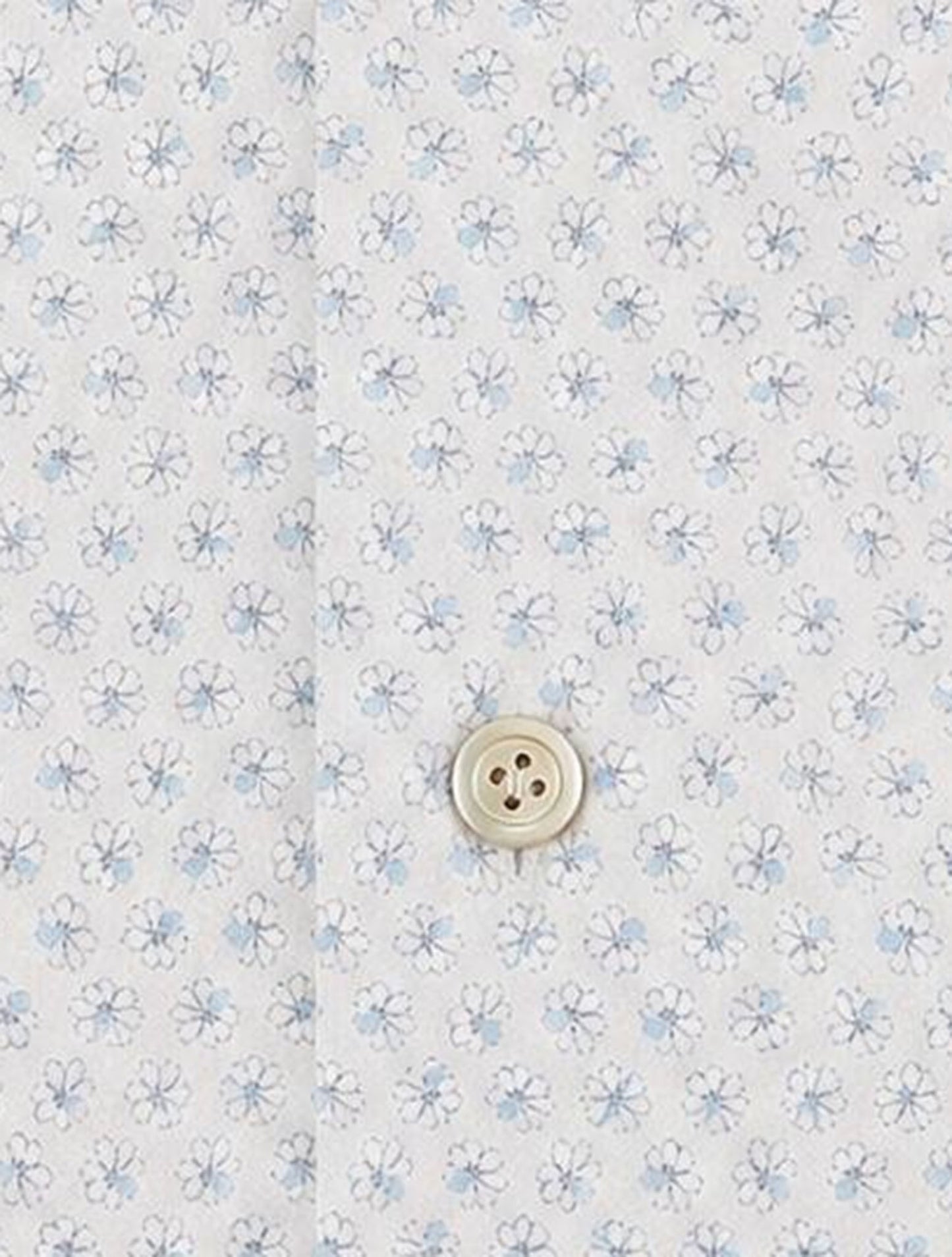 Kiton White Light Blue Cotton Shirt