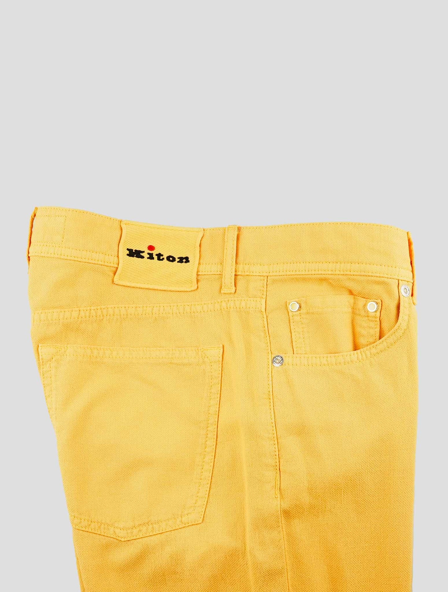 Kiton Yellow Cotton Ea Jeans