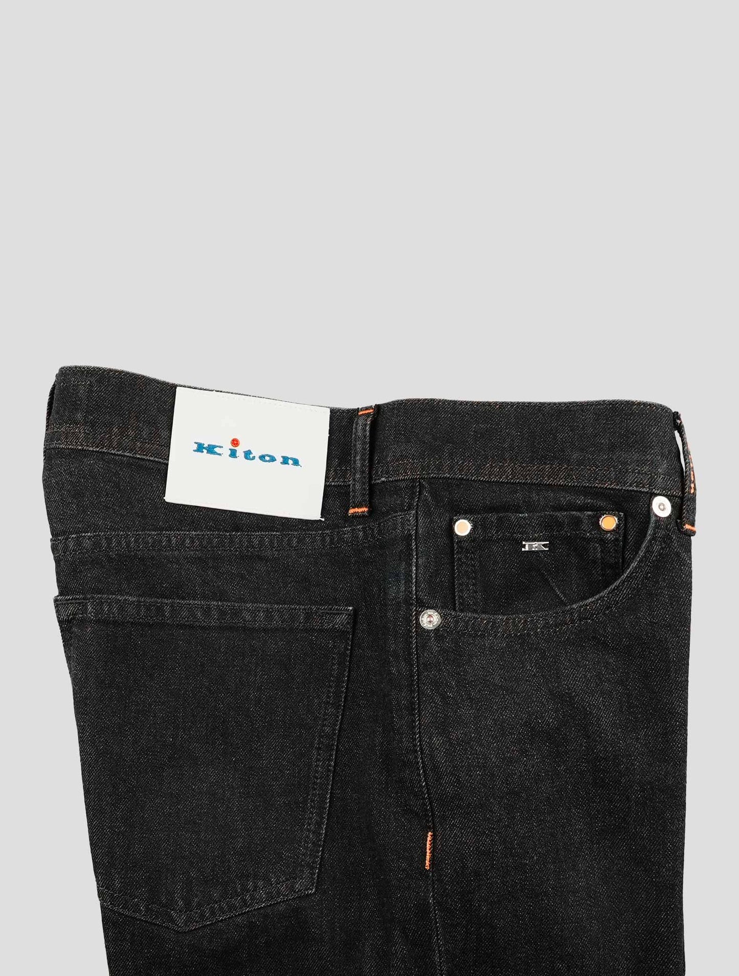 Kiton Black Cotton Ea Jeans