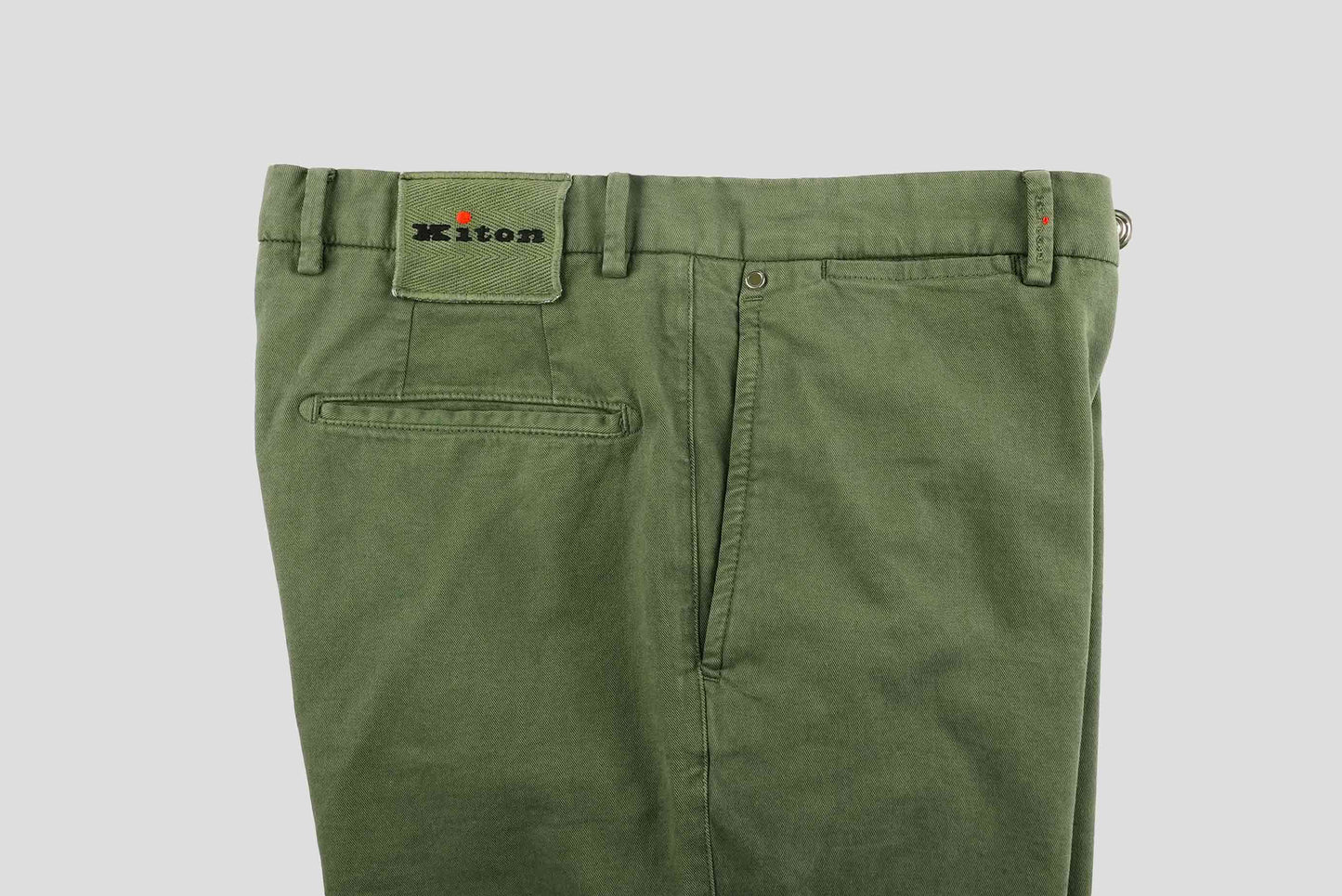 Kiton Green Cotton Cashmere Ea Pants