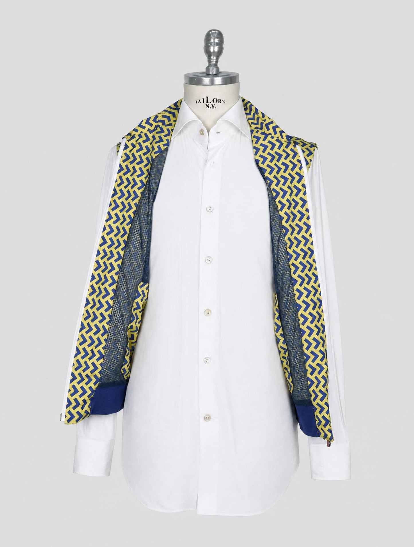 Kiton Yellow Blue Pl Coat Gilet