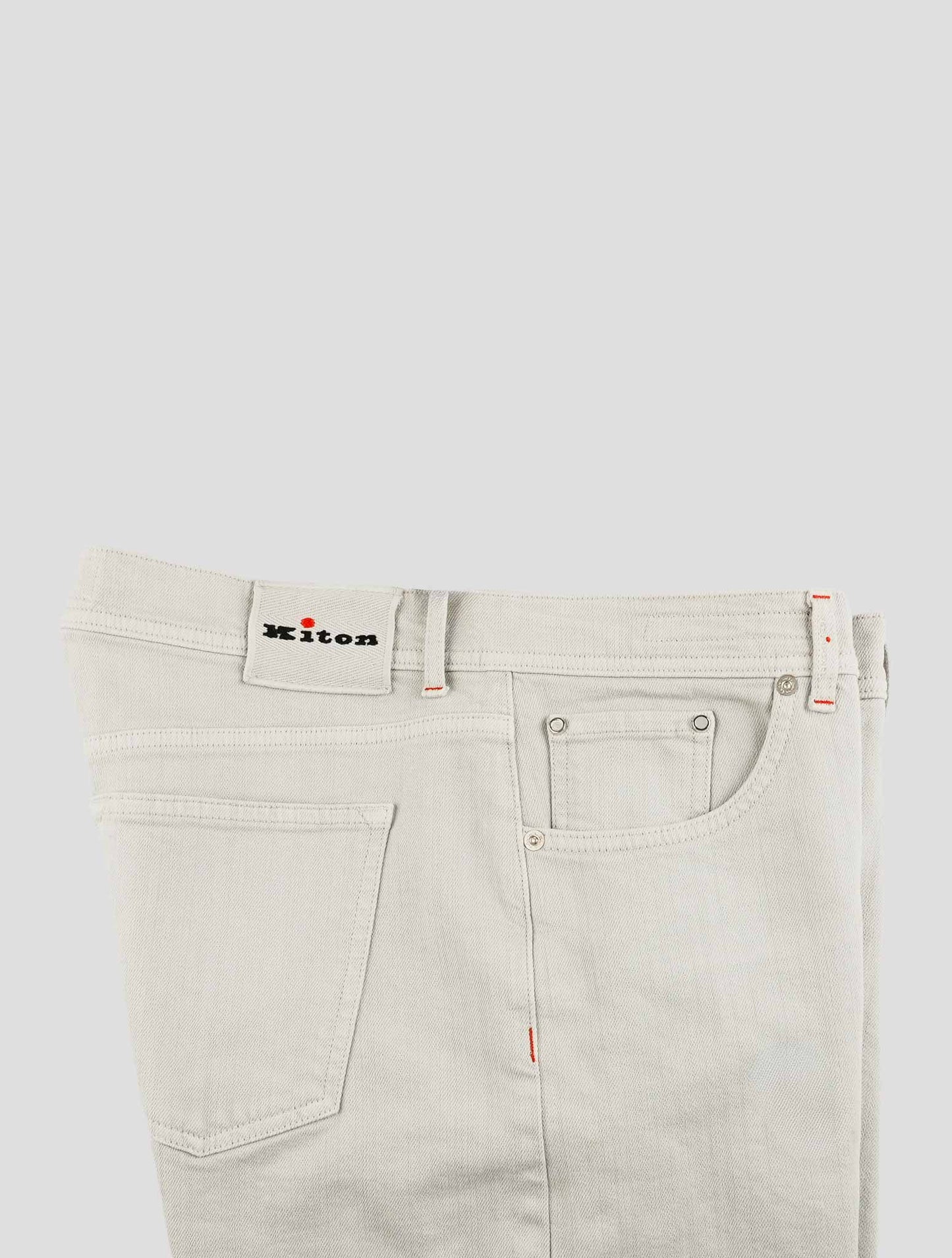 Kiton White Cotton Short Pants