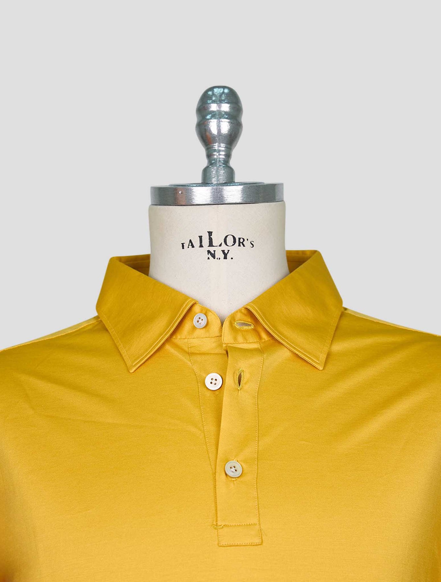 Kiton Yellow Cotton Polo Positano