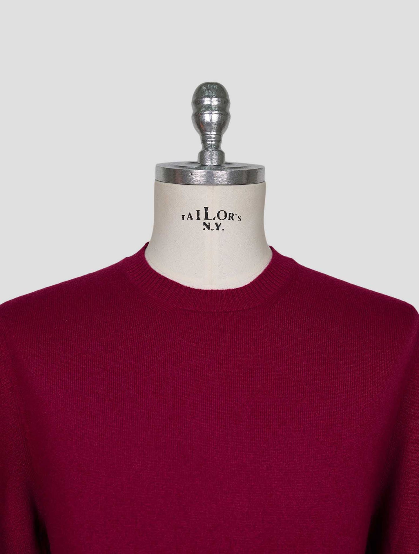 Kiton Red Cashmere Sweater Crewneck