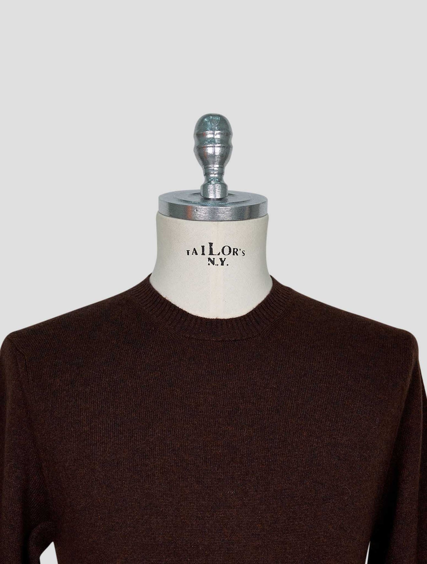 Kiton Brown Cashmere Sweater Crewneck