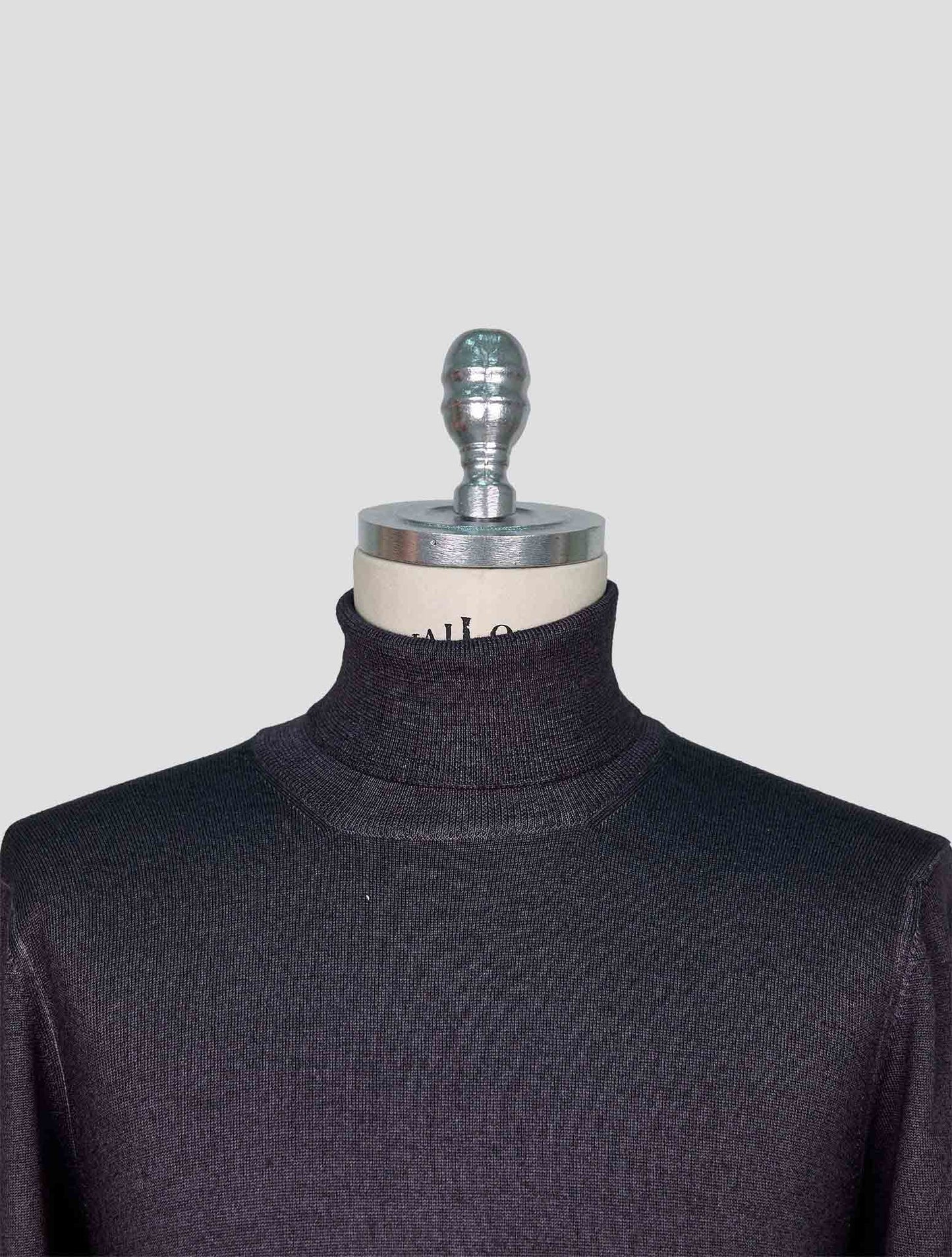 Kiton Gray Wool Sweater Turtleneck
