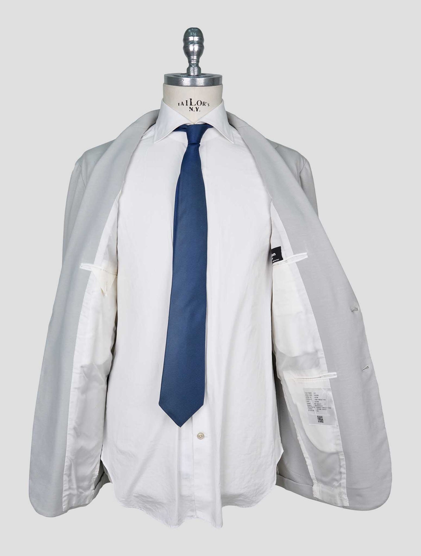 Kiton Gray Cotton Ea Blazer