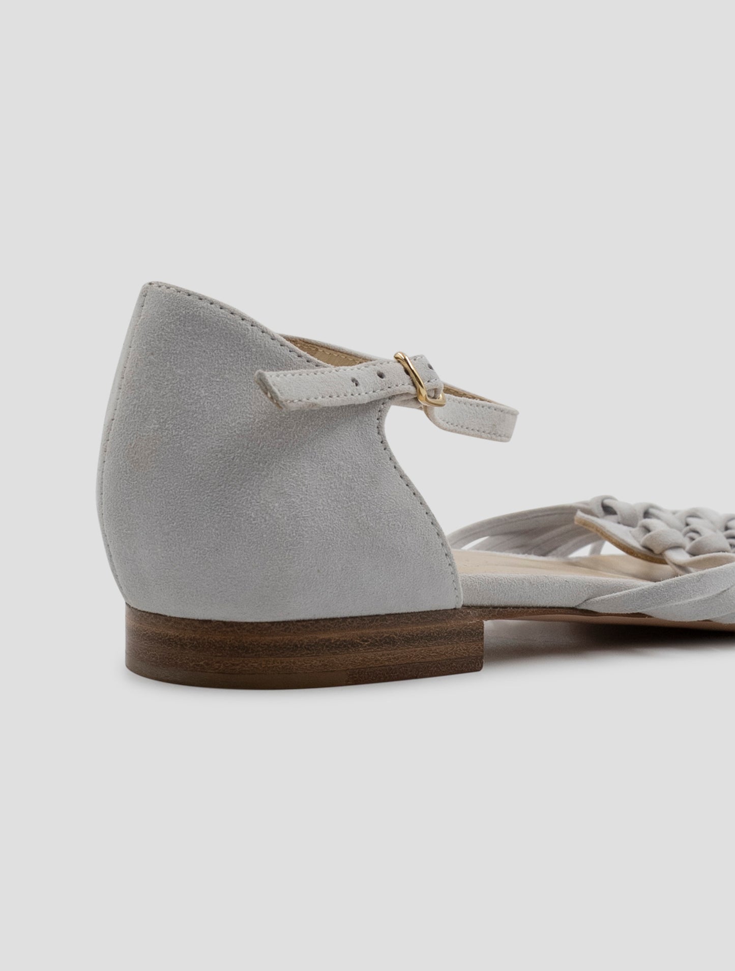 Kiton Gray Leather Suede Sandals Women