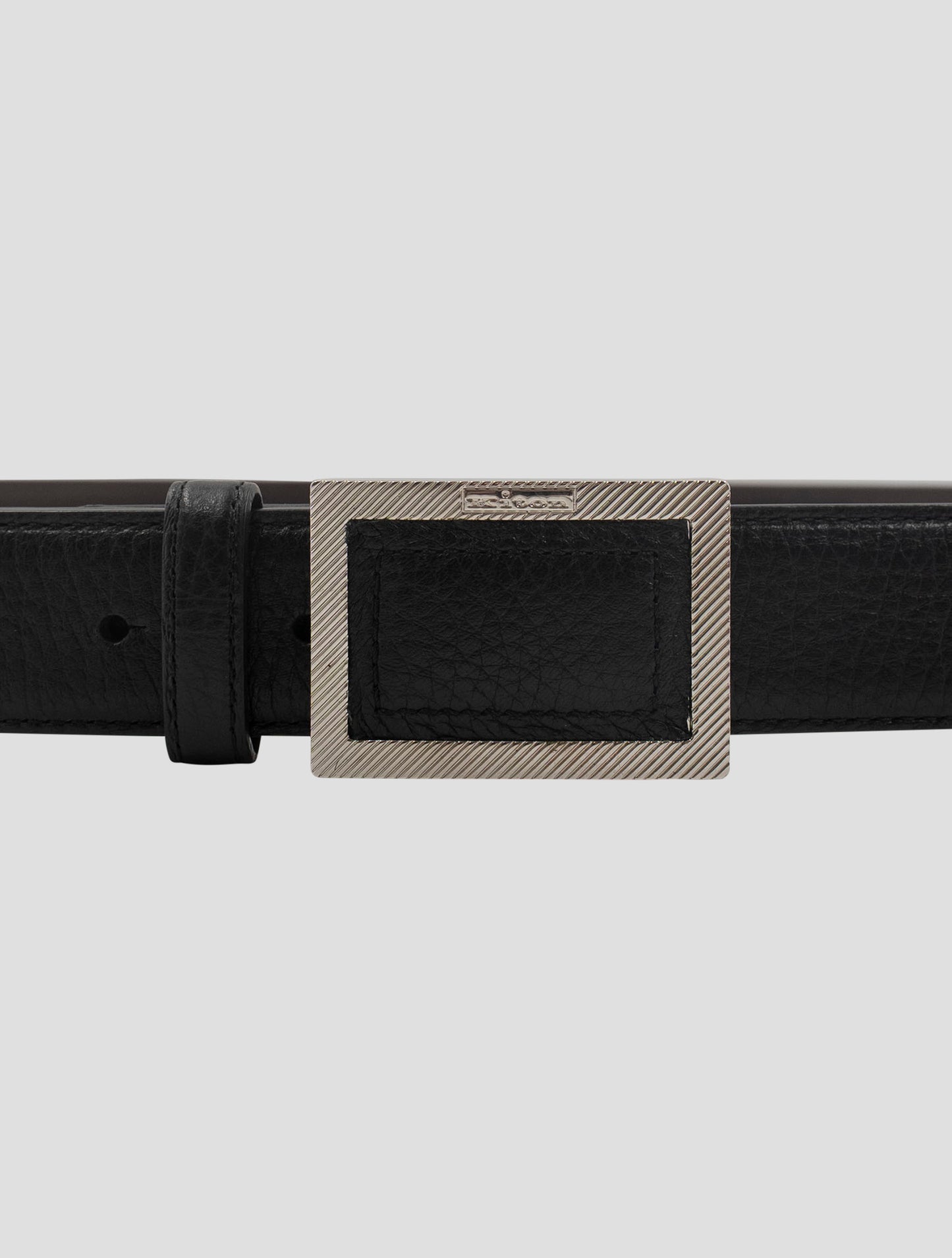 Kiton Black Leather Deer Belt Women