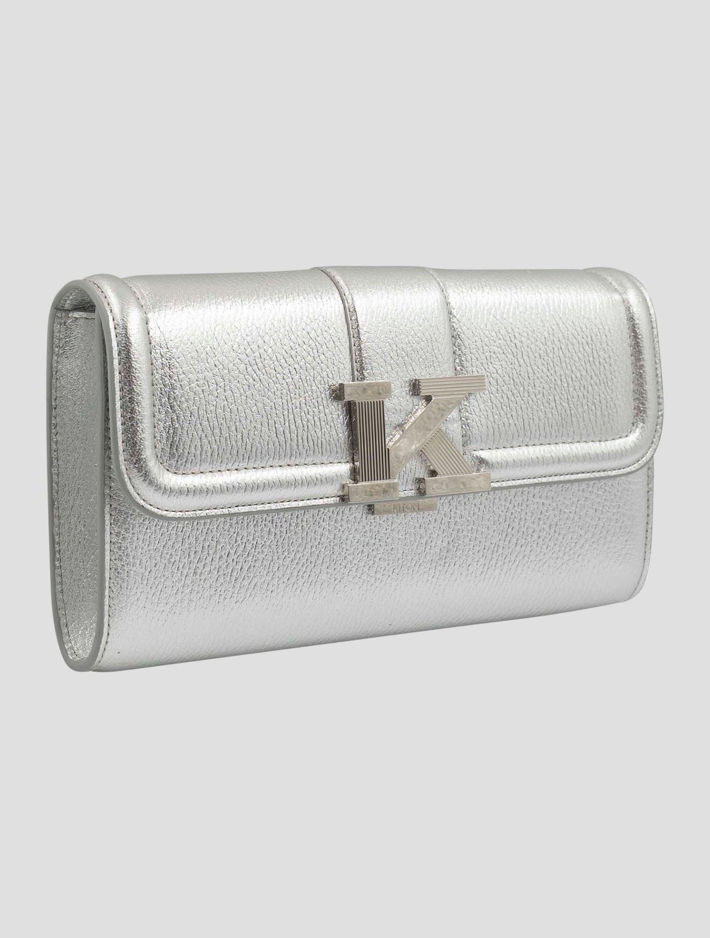 Kiton Silver Leather Lamb Bag Women
