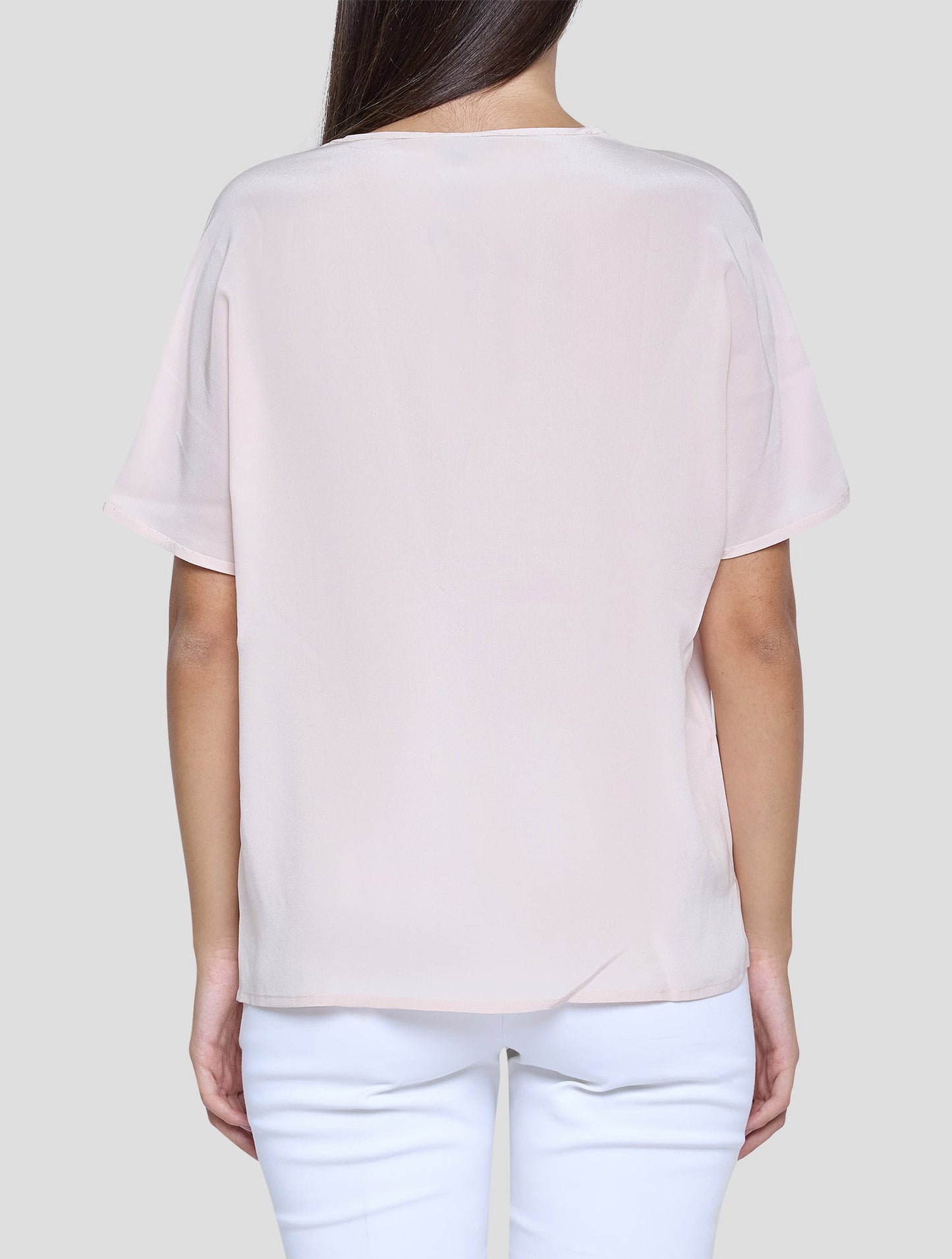 Kiton Pink Silk T-Shirt Women
