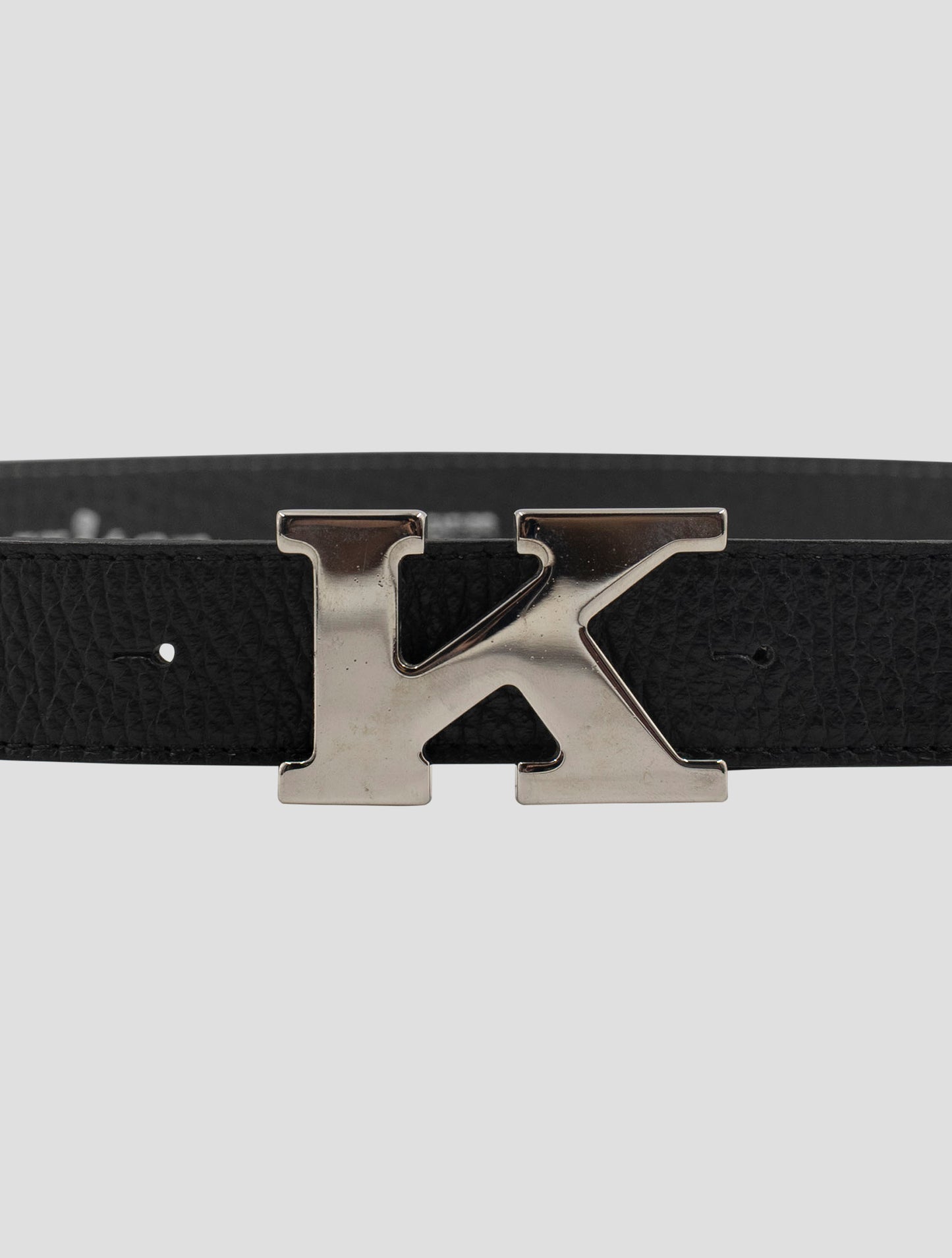 Kiton Black Leather Belt Women