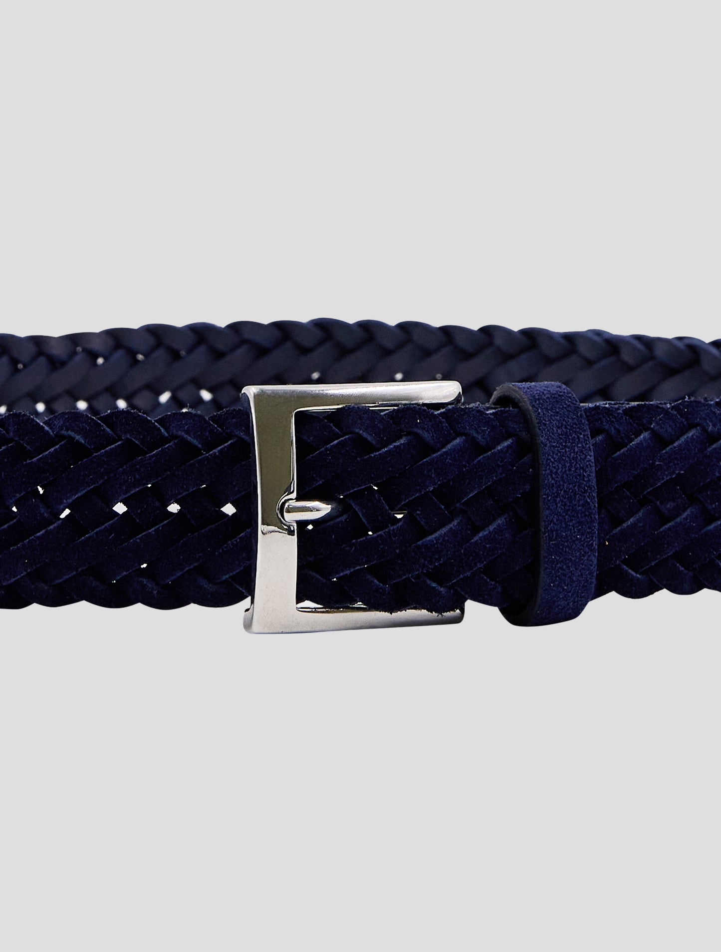 Kiton Blue Leather Suede Belt