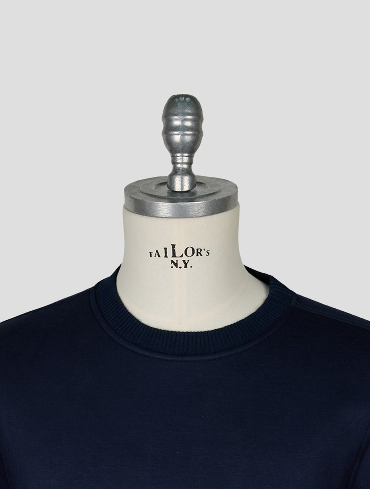 Kiton Knt Dark Blue Viscose Ea Sweater Crewneck