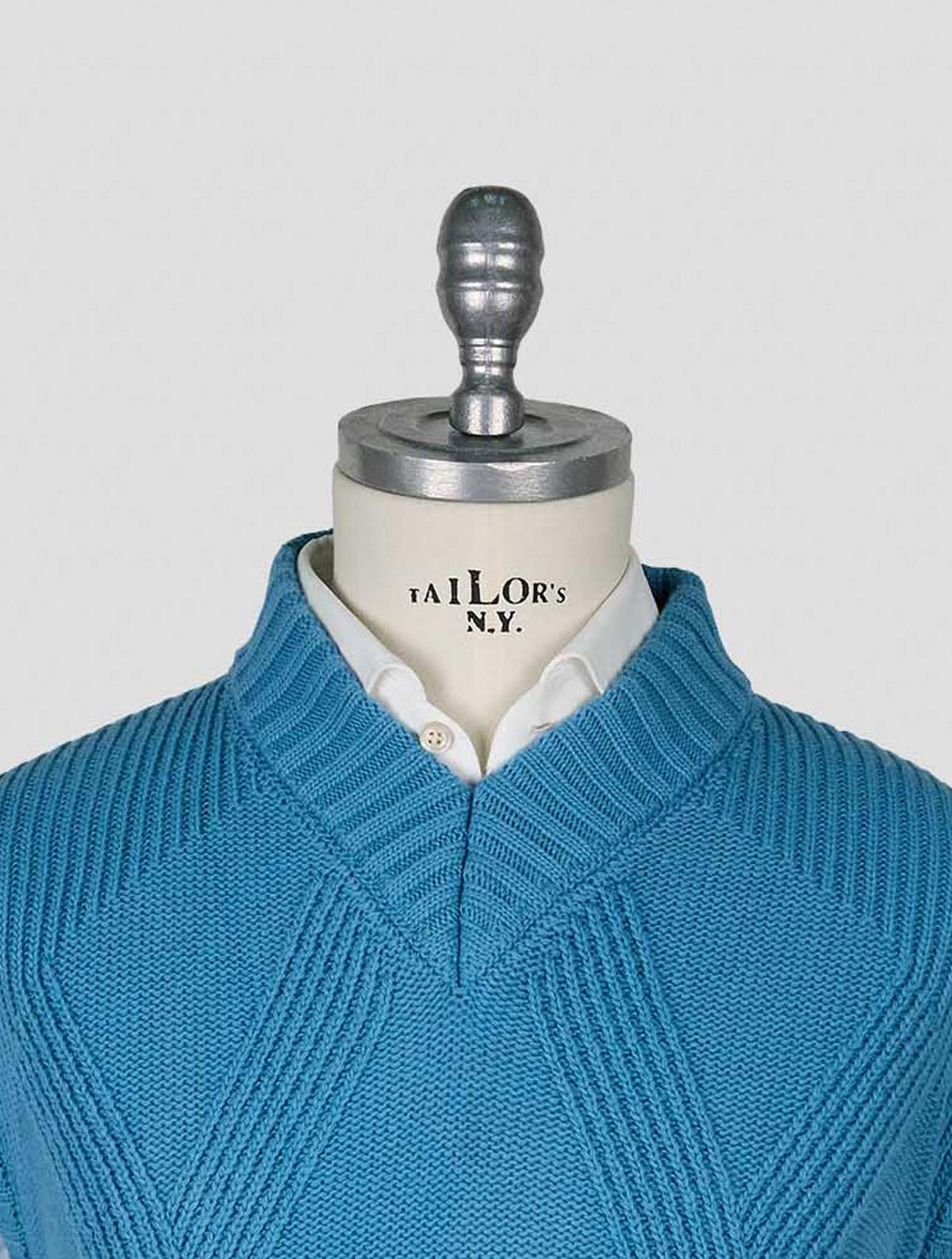 Kiton Knt Petrol Virgin Wool Gilet