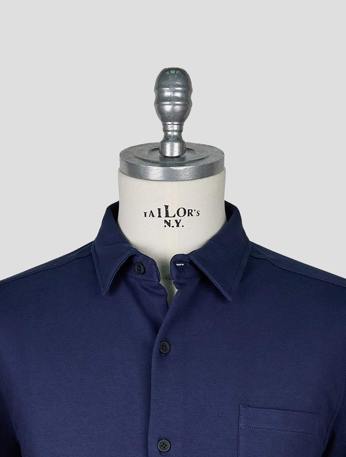 Kiton Knt Blue Navy Cotton Ea Shirt
