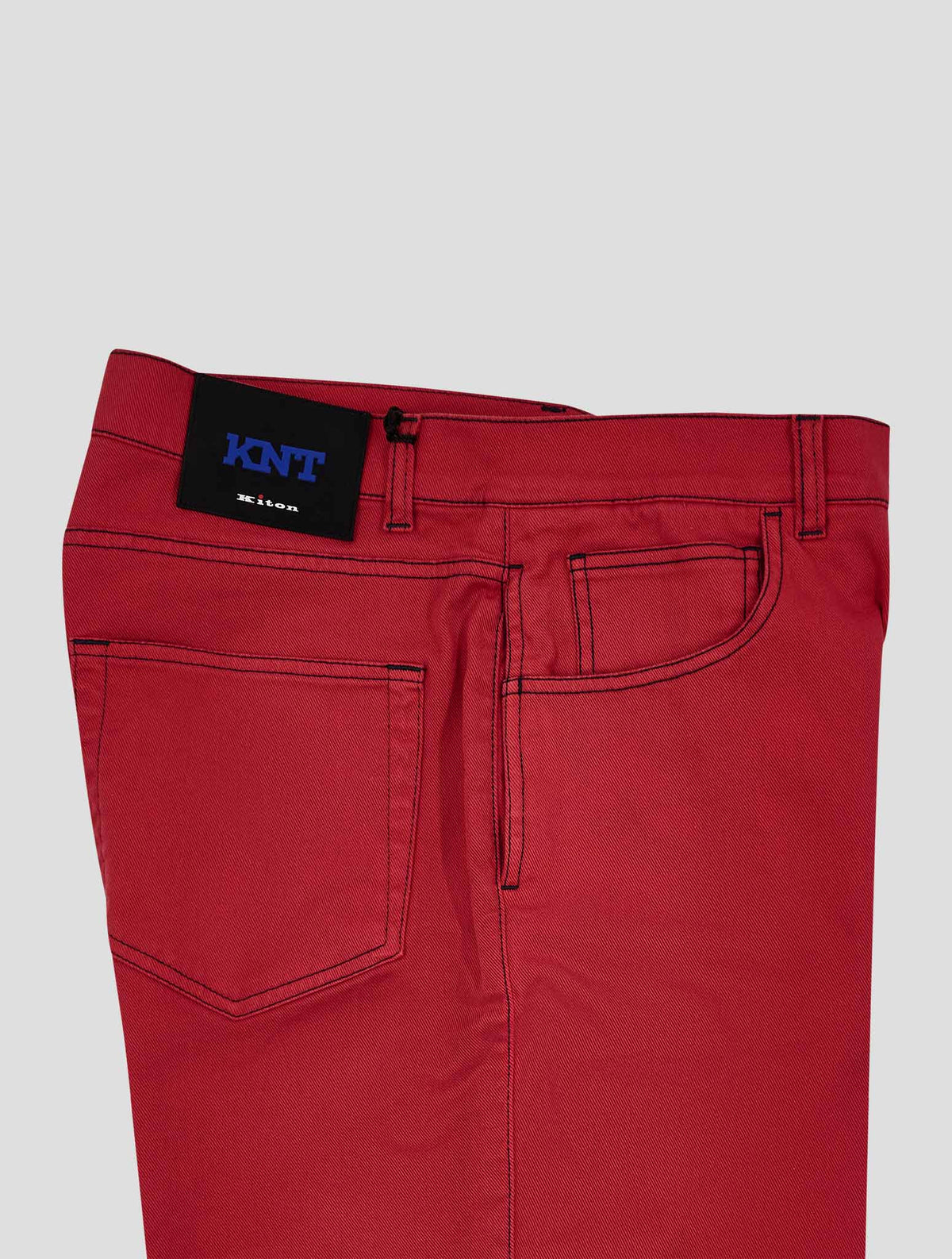Kiton Knt Red Cotton Ea Jeans