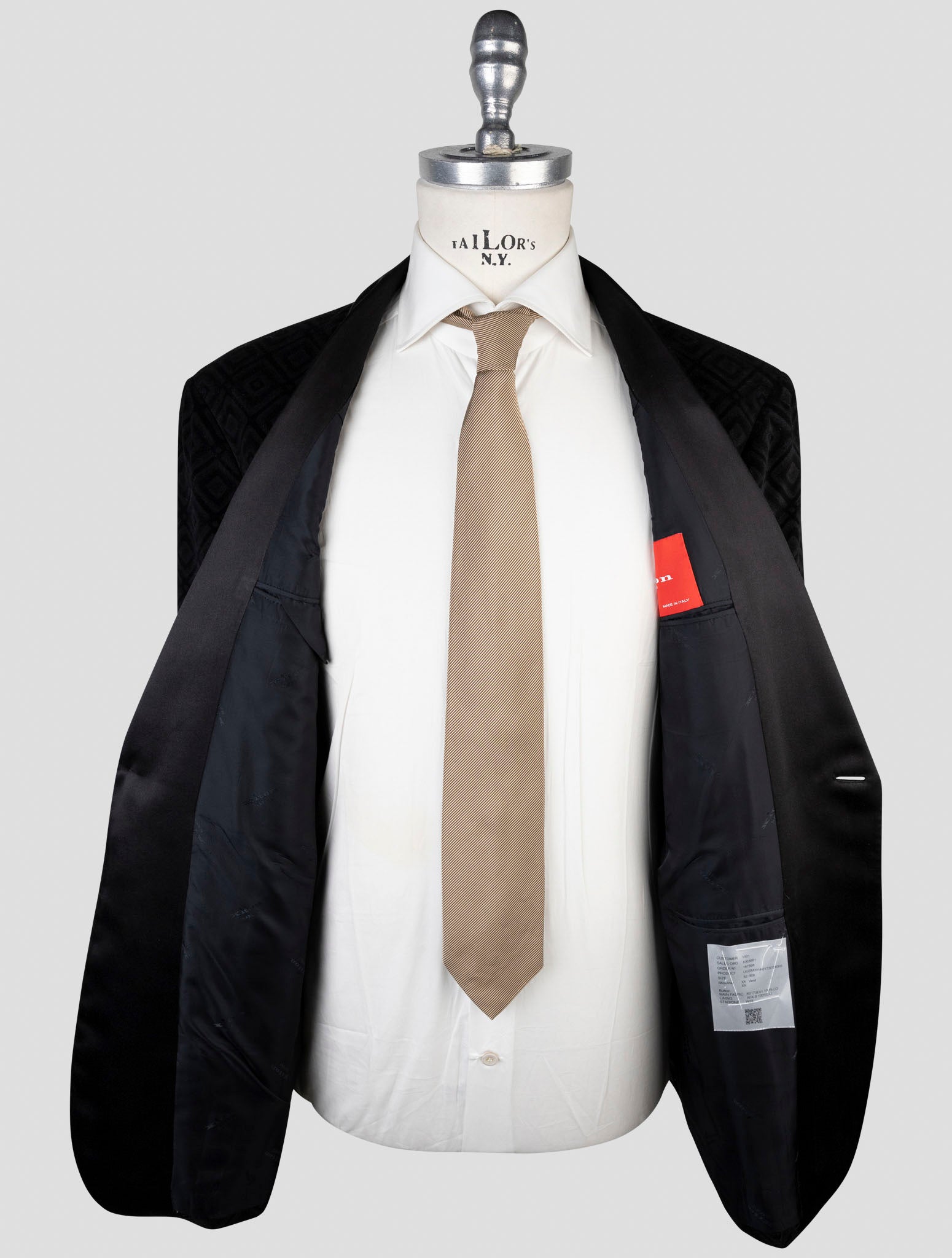 Kiton Black Cotton Blazer