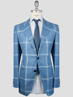 Kiton Blue Cashmere Silk Linen Blazer