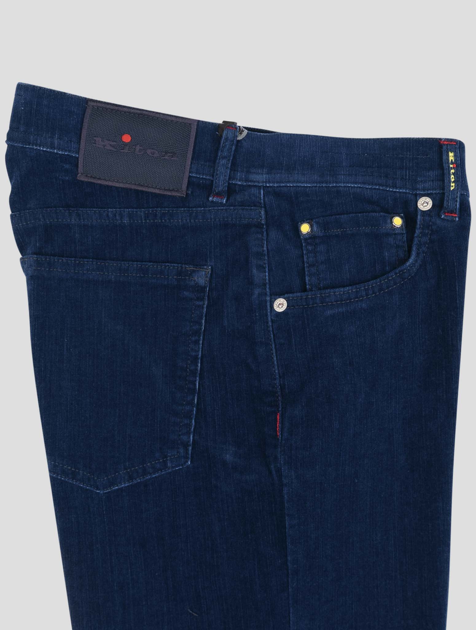 Kiton Blue Cotton Ea Pants