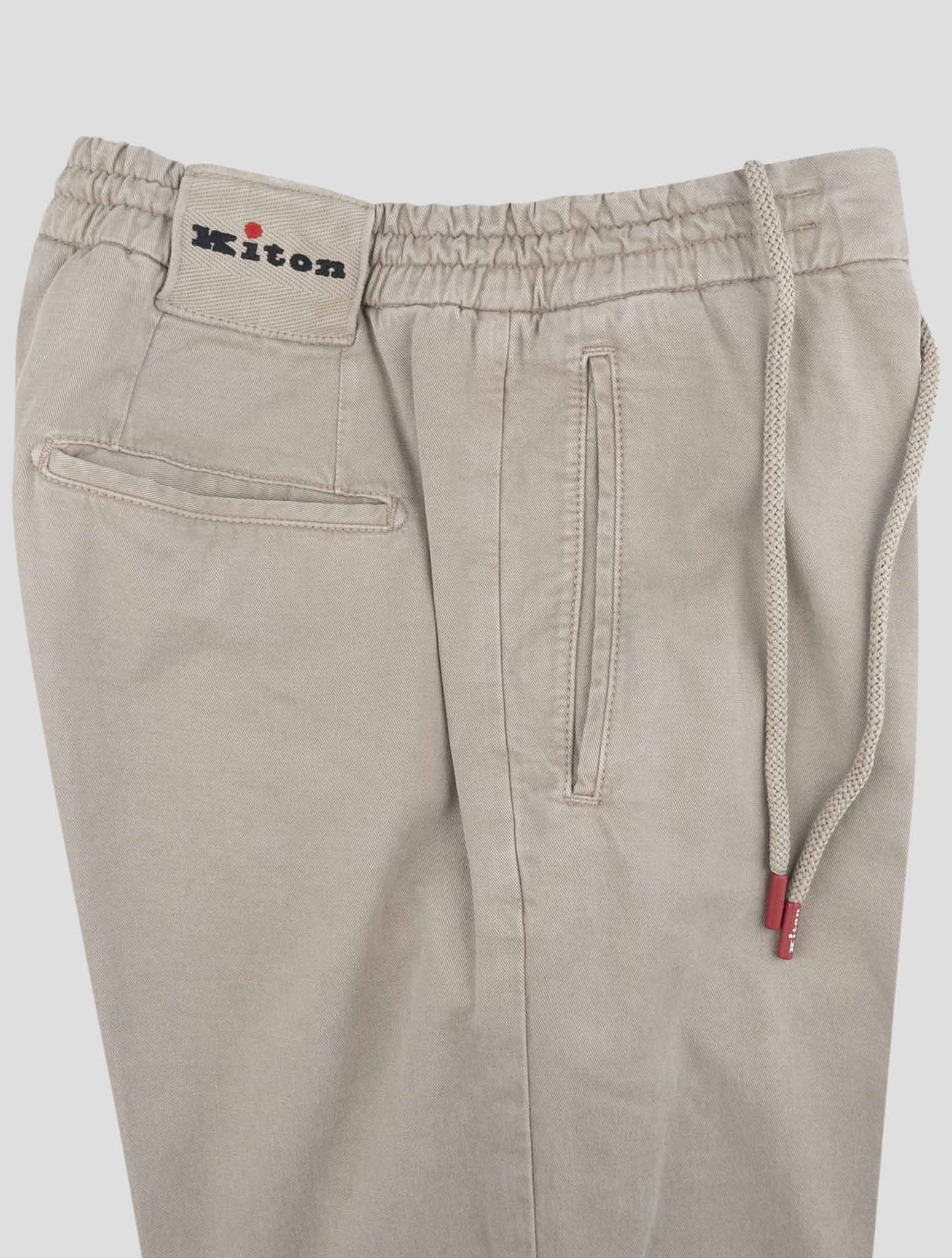 Kiton Beige Lyocell Cotton Ea Pants