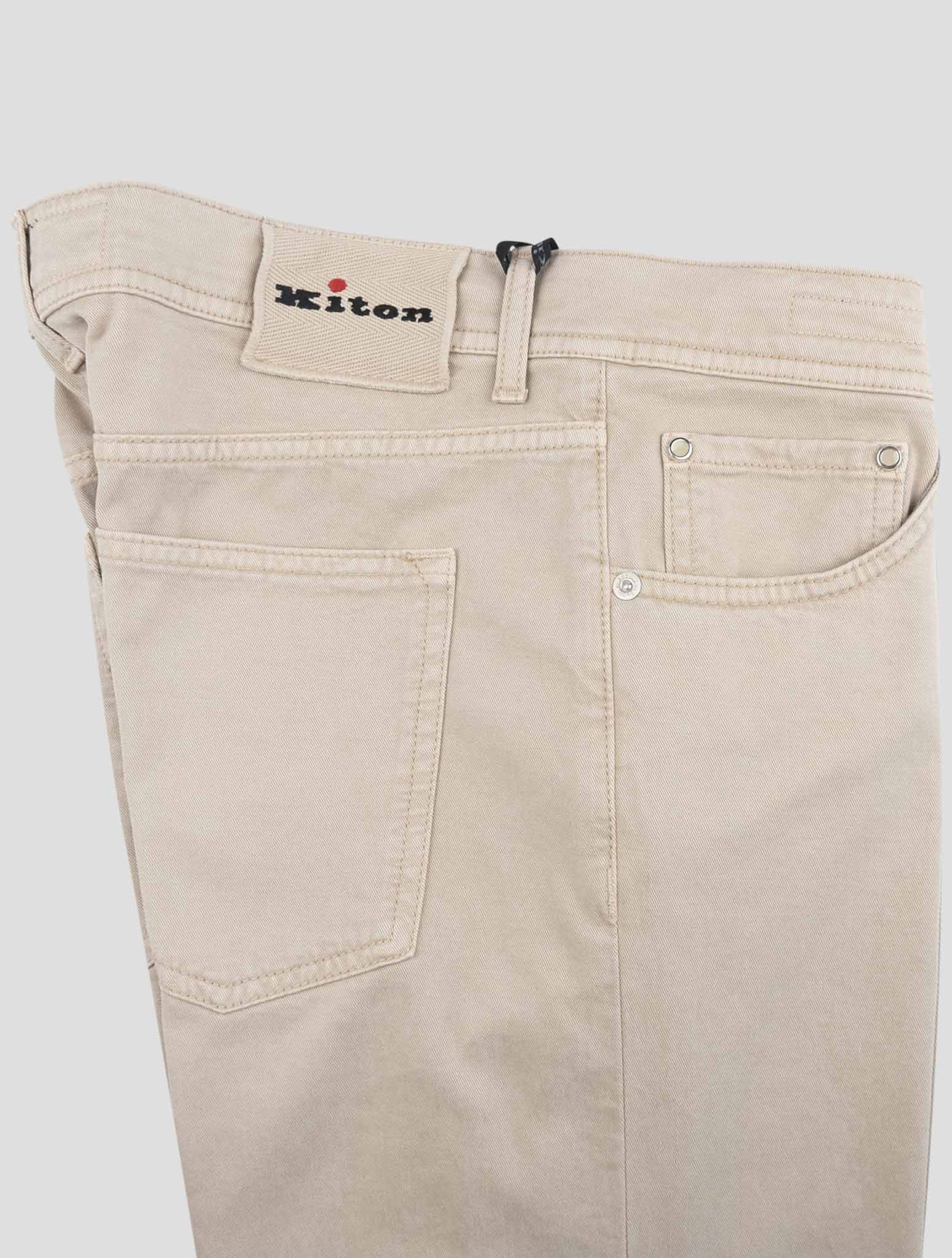 Kiton Beige Lyocell Cotton Ea Pants