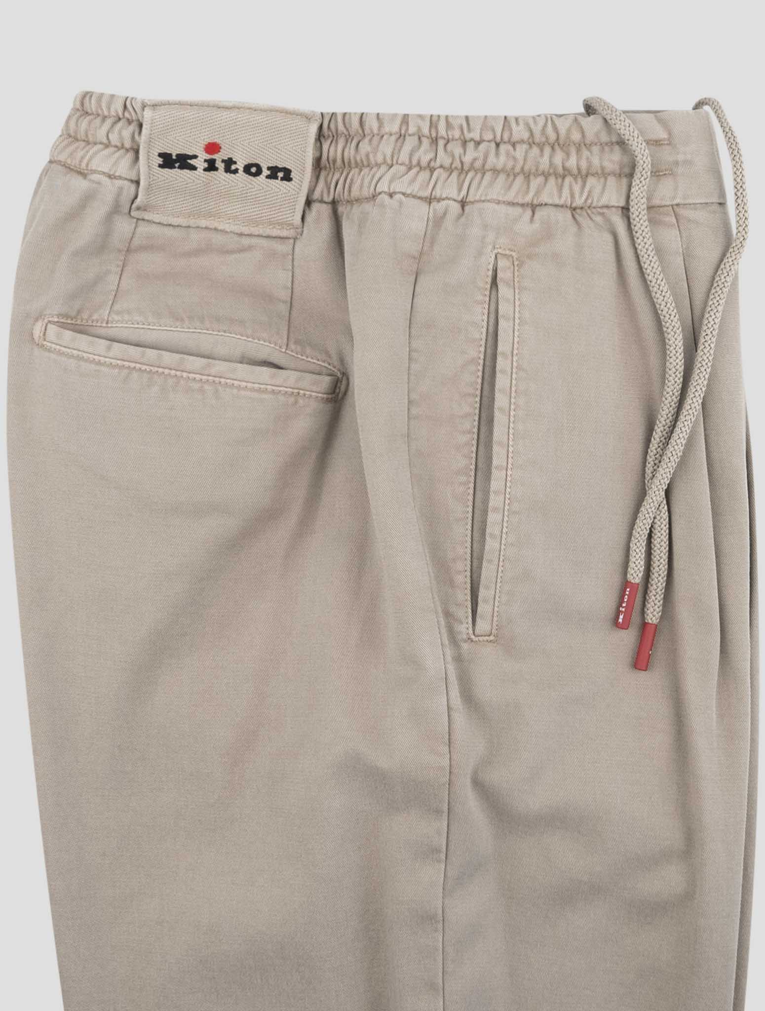 Kiton Beige Lyocell Cotton Ea Pants