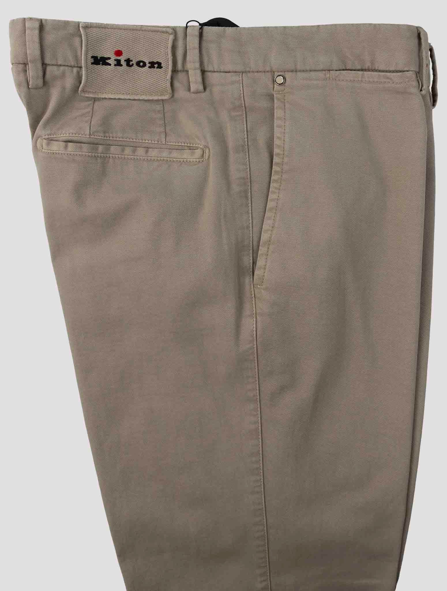Kiton Beige Cotton Cashmere Ea Pants