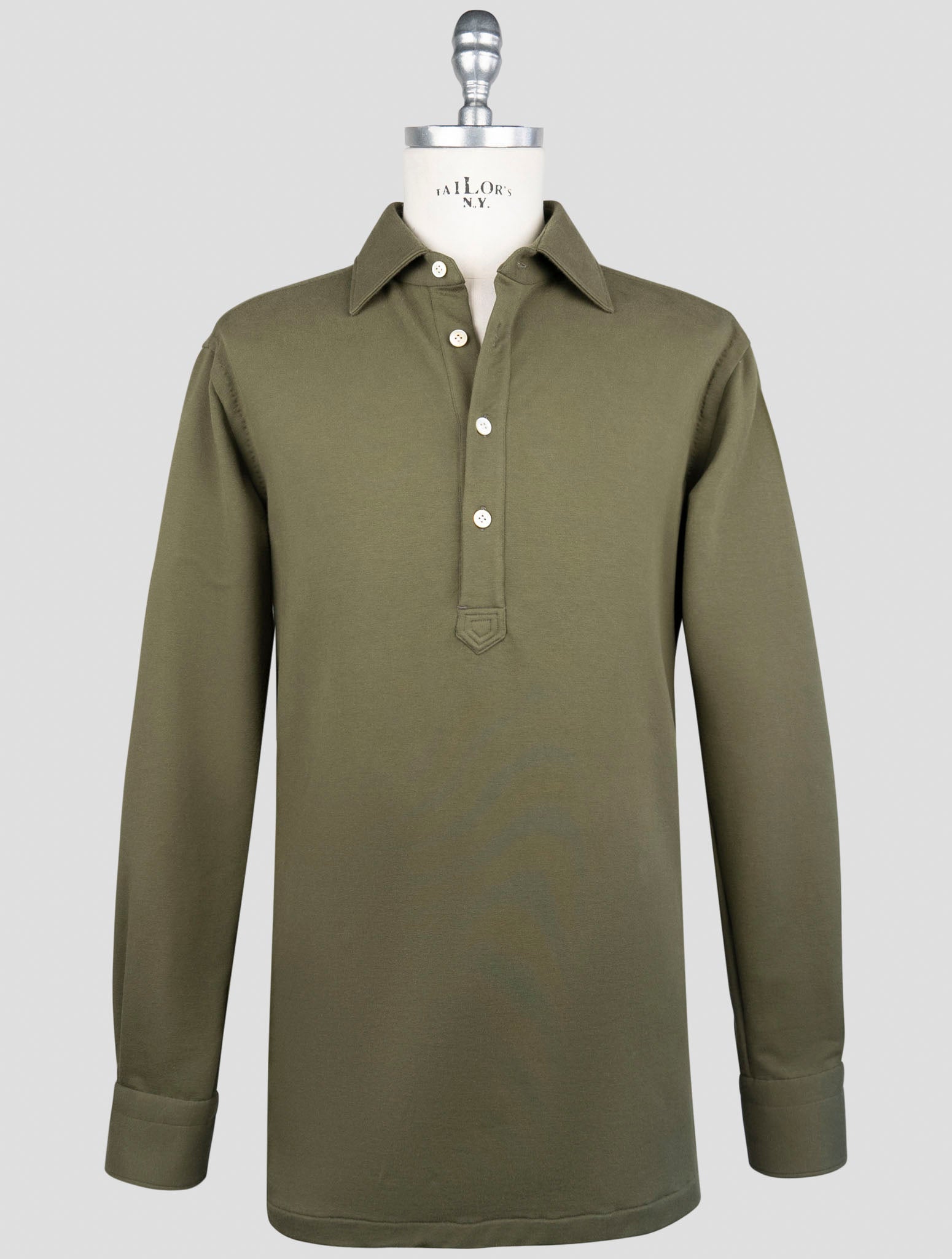 Kiton Green Cotton Ea Sweater Polo