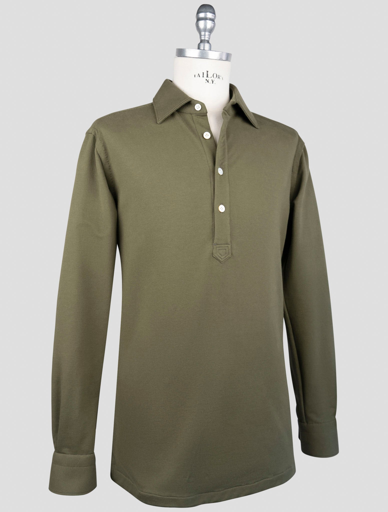 Kiton Green Cotton Ea Sweater Polo