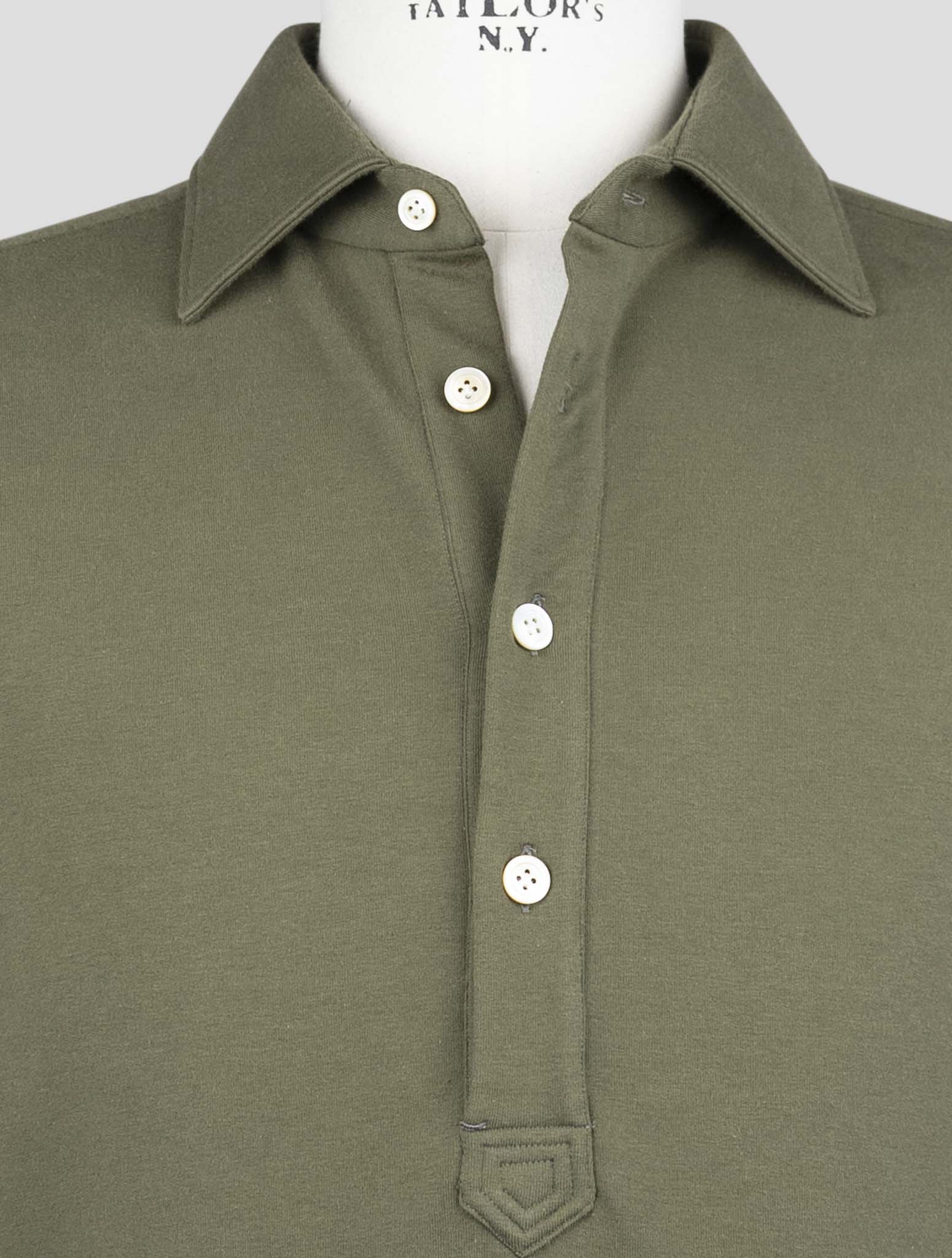 Kiton Green Cotton Ea Sweater Polo