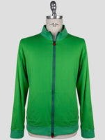 Kiton Green Cotton Ea Sweater Full Zip