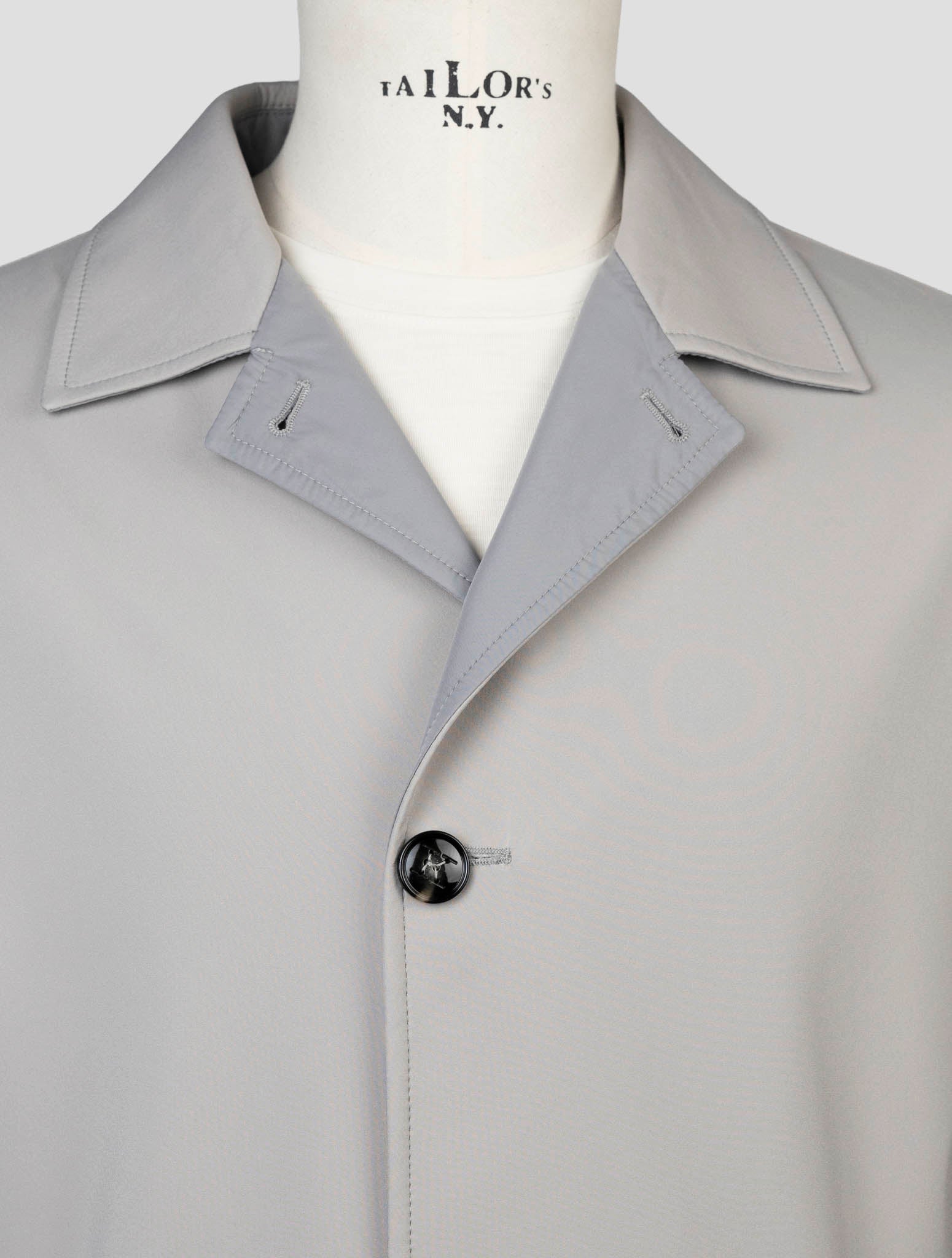 Kiton Gray Cotton Pa Pl Reverse Overocat