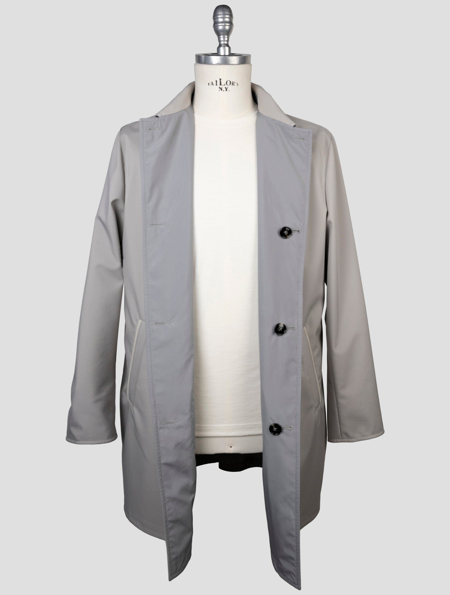 Kiton Gray Cotton Pa Pl Reverse Overocat