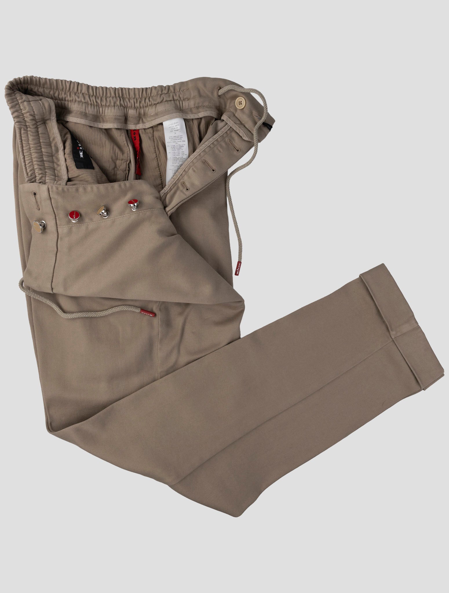 Kiton Beige Cotton Lycra Ea Pants