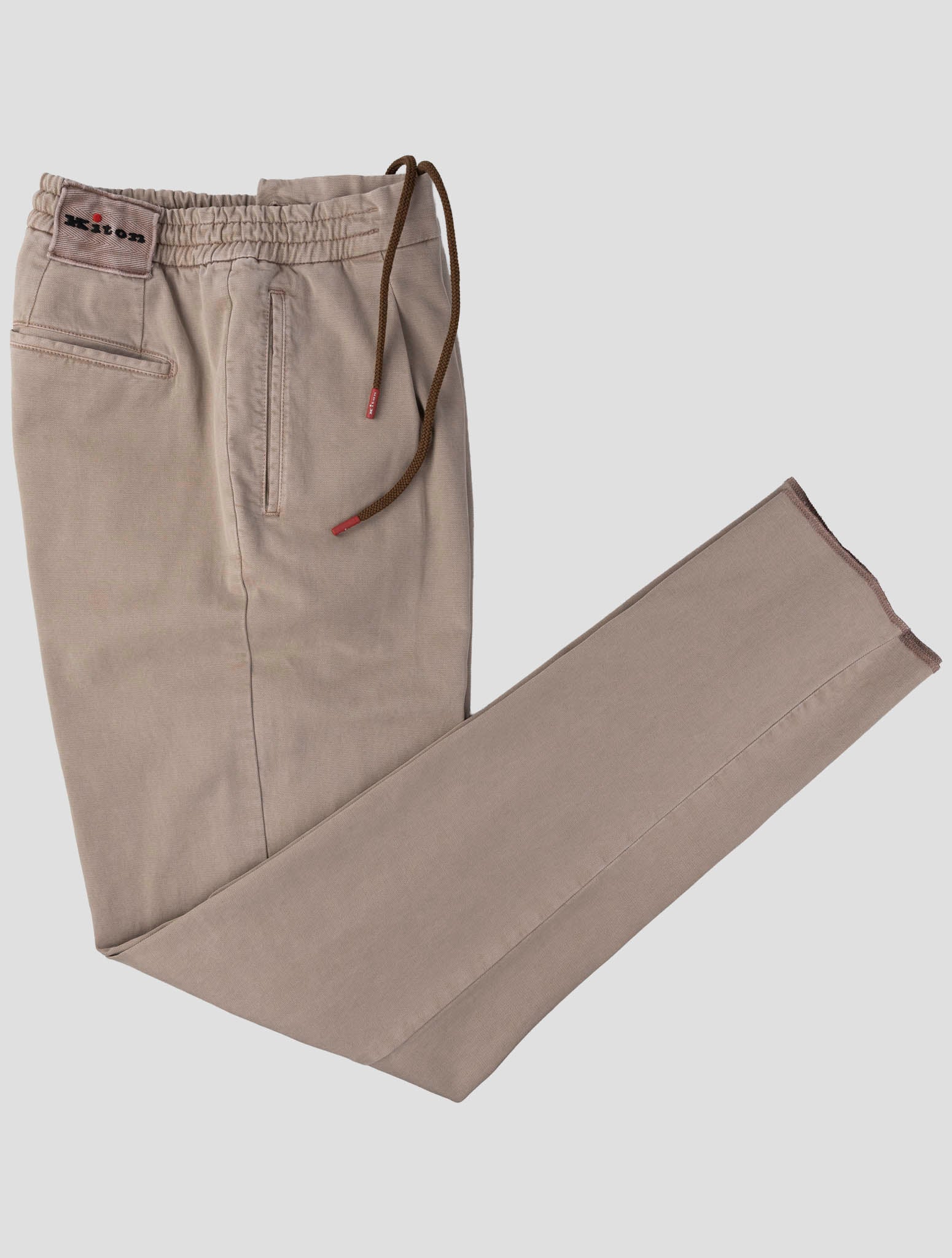 Kiton Beige Cotton Lycra Ea Pants