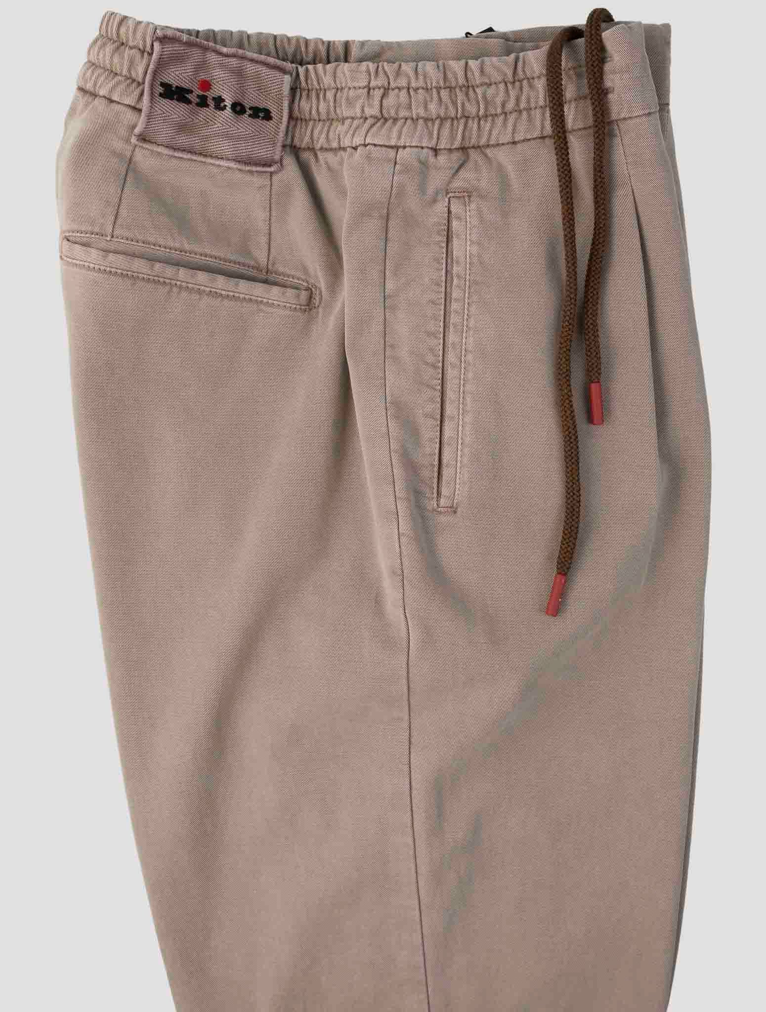 Kiton Beige Cotton Lycra Ea Pants