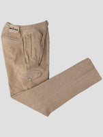 Kiton Beige Cotton Ea Velvet Cargo Pants