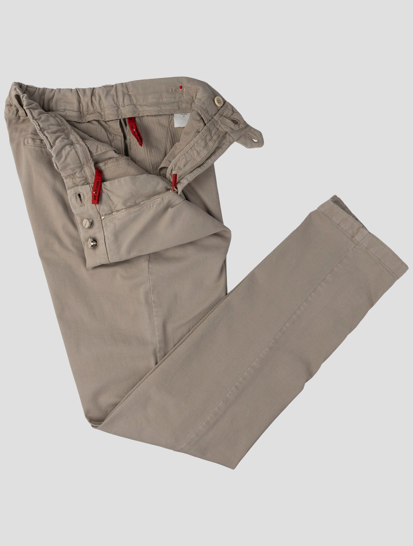 Kiton Beige Cotton Cashmere Ea Pants