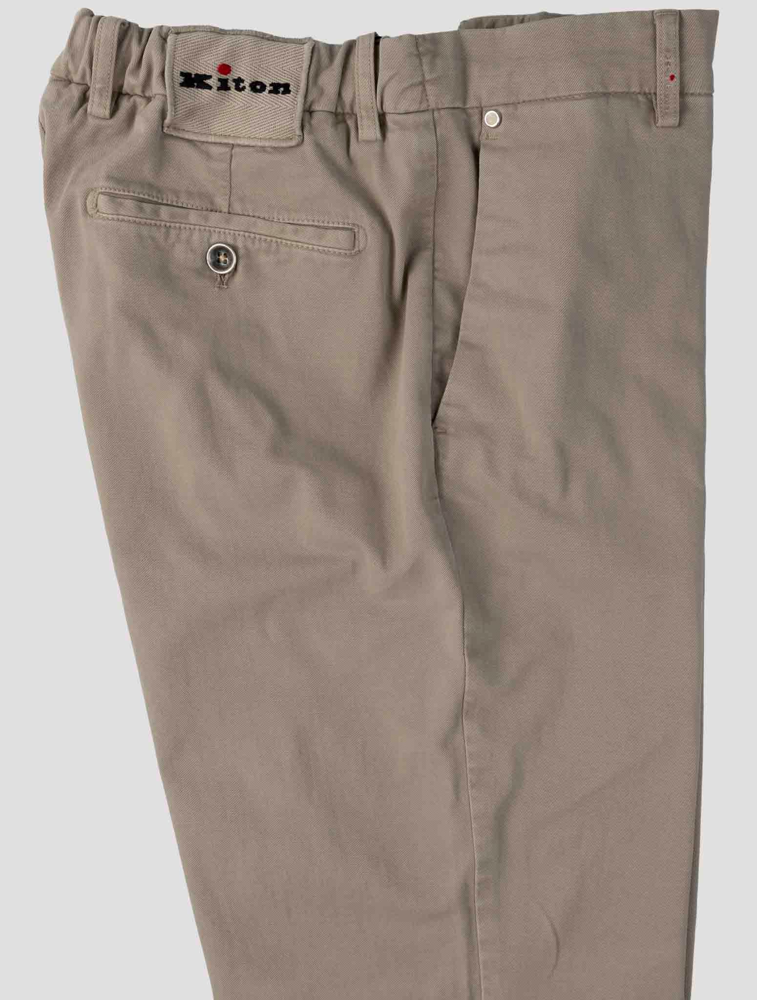 Kiton Beige Cotton Cashmere Ea Pants