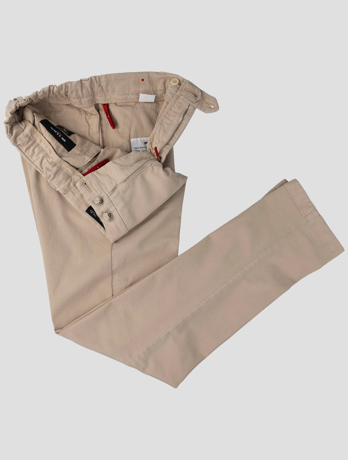 Kiton Beige Cotton Cashmere Ea Pants