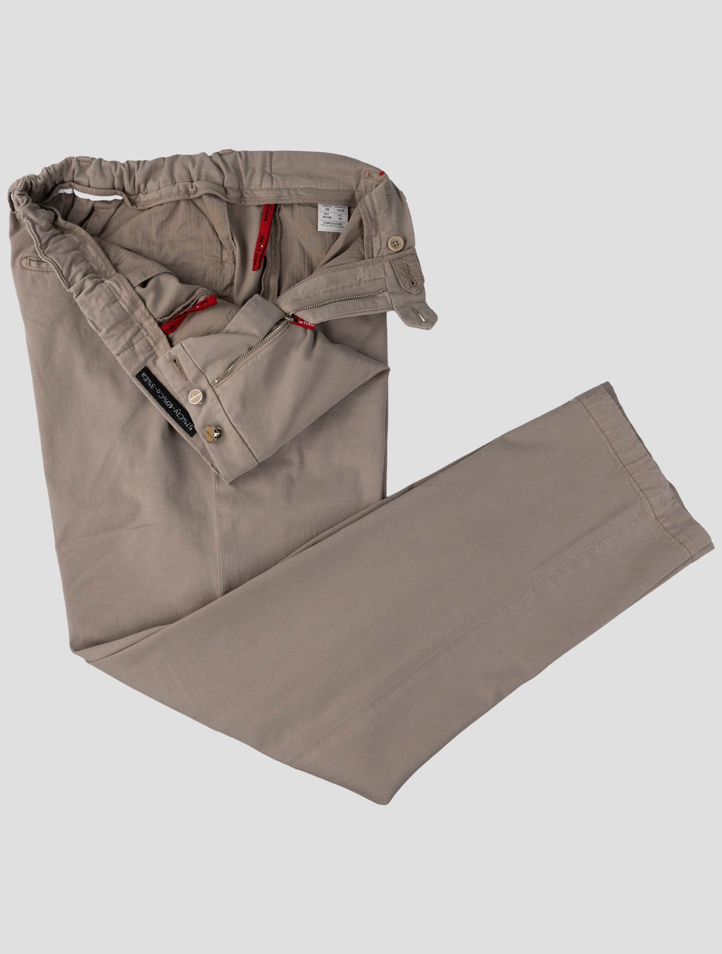 Kiton Beige Lyocell Cotton Ea Pants